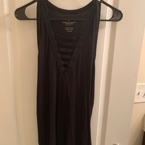 Tank top with ladder cut out